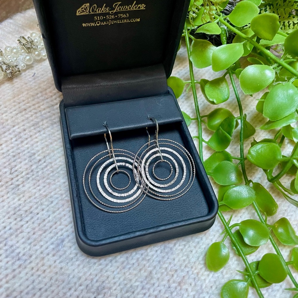 NEW Italian Sterling Silver Drop Earrings